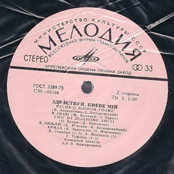 LP Various: Здраствуй, Києве Мiй - Ukrainian Music 590954