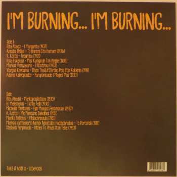 LP Various: I'm Burning... I'm Burning... (Rembetika Gems From The Greek Underground) LTD 109572