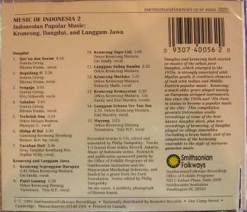 CD Various: Indonesian Popular Music: Kroncong, Dangdut, & Langgam Jawa 610109