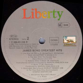 LP Various: James Bond Greatest Hits 514019