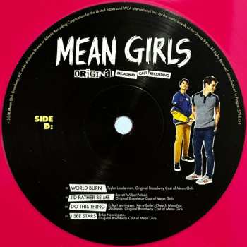 2LP Various: Mean Girls (Original Broadway Cast Recording) CLR 597654