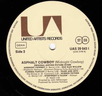 LP Various: Asphalt Cowboy (Original Motion Picture Score) 630133