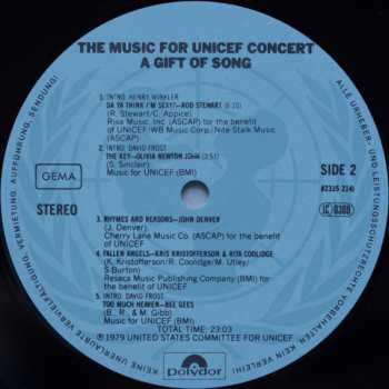 LP Various: The Music For UNICEF Concert - A Gift Of Song 566904