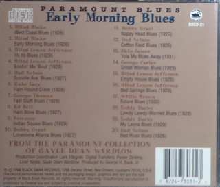 CD Various: Paramount Blues - Early  Morning Blues 447284