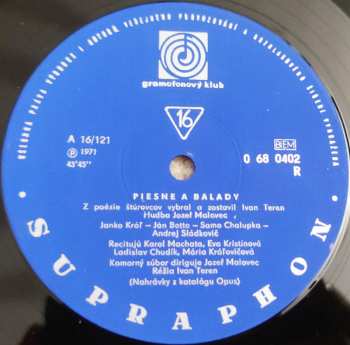 LP Various: Piesne A Balady 610398