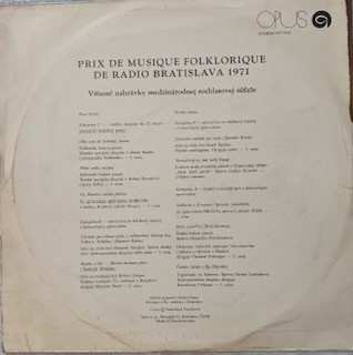 LP Various: Prix De Musique Folklorique De Radio Bratislava '71 610815