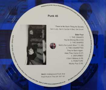 2LP Various: Punk 45: There Is No Such Thing As Society - Get A Job, Get A Car, Get A Bed, Get Drunk! - Vol. 2: Underground Punk And Post-Punk In The UK 1977-81 CLR 566455