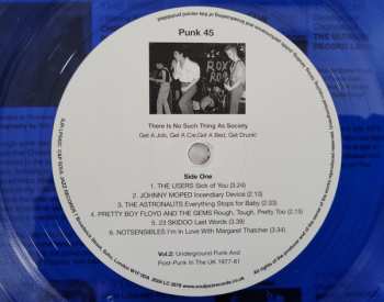 2LP Various: Punk 45: There Is No Such Thing As Society - Get A Job, Get A Car, Get A Bed, Get Drunk! - Vol. 2: Underground Punk And Post-Punk In The UK 1977-81 CLR 566455