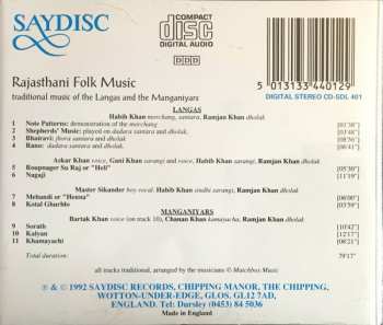 CD Various: Rajasthani Folk Music / Traditional Music Of The Langas & The Manganiyars 426485