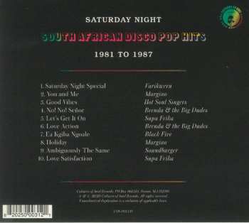 CD Various: Saturday Night (South African Disco Pop Hits 1981 To 1987) LTD 94373