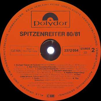 LP Various: Spitzenreiter 80/81 653427