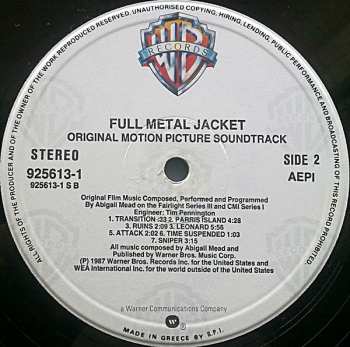 LP Various: Stanley Kubrick's Full Metal Jacket - Original Motion Picture Soundtrack 642850