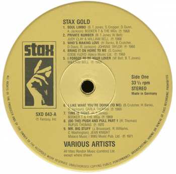 LP Various: Stax Gold : Hits 1968 > 1974 553926