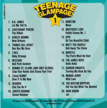 4CD/Box Set Various: Teenage Glampage! (80 Glambusters Rockers, Shockers And Teenyboppers From The 70's!) 437849