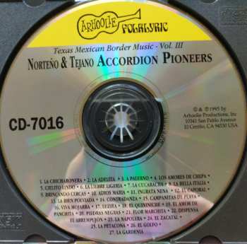 CD Various: Texas Mexican Border Music - Vol. III: Norteno & Tejano Accordion Pioneers 1929-1939 551325