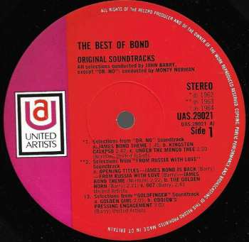 LP Various: The Best Of Bond - The Original Soundtrack Themes 641147