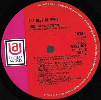 LP Various: The Best Of Bond - The Original Soundtrack Themes 641147