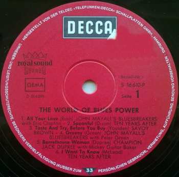 LP Various: The World Of Blues Power 516180