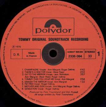 2LP Various: Tommy (Original Soundtrack Recording) 645173