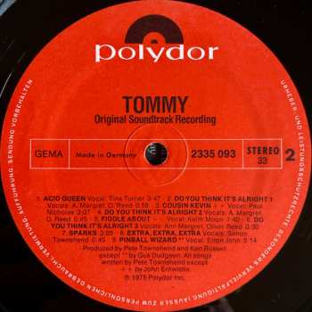 2LP Various: Tommy (Original Soundtrack Recording) 641106