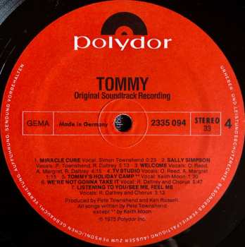 2LP Various: Tommy (Original Soundtrack Recording) 641106