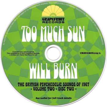 3CD/Box Set Various: Too Much Sun Will Burn (The British Psychedelic Sounds of 1967 Volume 2) 586488