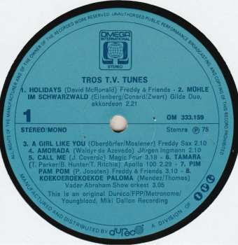 LP Various: Tros T.V. Tunes 543553