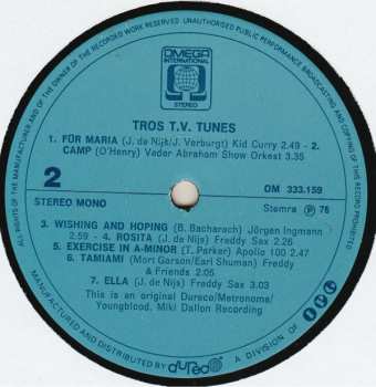 LP Various: Tros T.V. Tunes 543553