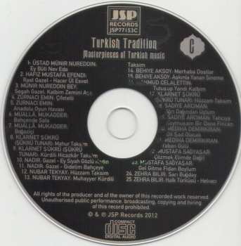 4CD Various: Turkish Tradition (Masterpieces Of Turkish Musical Culture) 424502