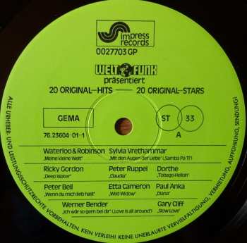 LP Various: Weltfunk Präsentiert 20 Original-Hits - 20 Original-Stars 585635