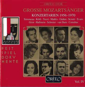 Album Various: Große Mozartsänger Vol. lV (Konzertarien 1956-1970)