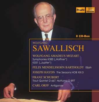 8CD Wolfgang Amadeus Mozart: Symphonies K385 ("Haffner") & K551 ("Jupiter") / Elijah / The Seasons HOB XXI:3 / Trout Quintet D 667, Notturno D 897 / Antigonae 649260