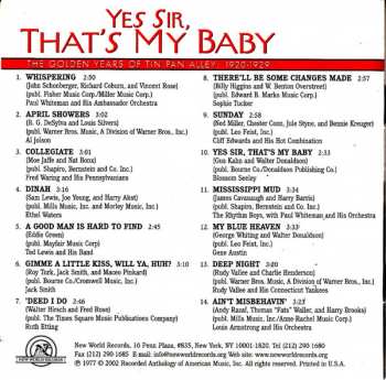 CD Various: Yes Sir, That's My Baby (The Golden Years Of Tin Pan Alley 1920-1929) 187039