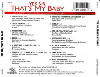 CD Various: Yes Sir, That's My Baby (The Golden Years Of Tin Pan Alley 1920-1929) 187039