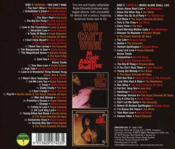 2CD Various: You Can't Wine / Music Alone Shall Live 107063