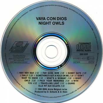 CD Vaya Con Dios: Night Owls 25211