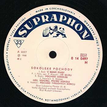 LP Velký Dechový Orchestr Supraphonu: Sokolské Pochody 498092