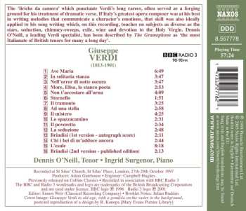 CD Giuseppe Verdi: Songs: Ave Maria / Il Mistero / Brindisi  593013