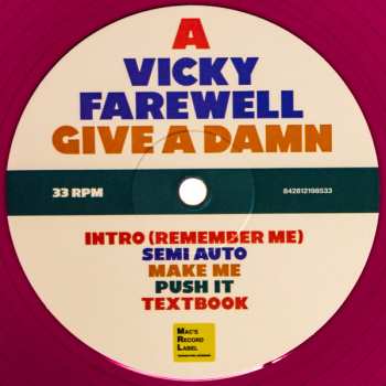 LP Vicky Farewell: Give A Damn CLR 571690