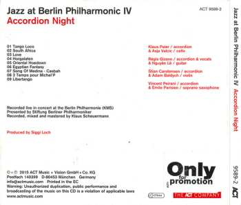 CD Vincent Peirani: Jazz At Berlin Philharmonic IV - Accordion Night 548561