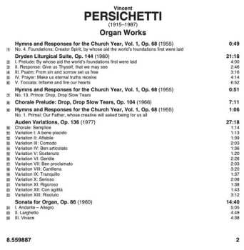 CD Vincent Persichetti: Organ Works 572304