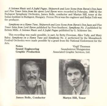 CD Virgil Thomson: Symphony On A Hymn Tune / Symphony No. 2 / A Solemn Music And A Joyful Fugue / Shipwreck And Love Scene From Byron's Don Juan / Five Tenor Solos From The Opera Lord Byron 123291