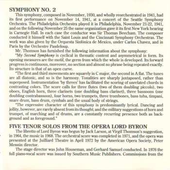 CD Virgil Thomson: Symphony On A Hymn Tune / Symphony No. 2 / A Solemn Music And A Joyful Fugue / Shipwreck And Love Scene From Byron's Don Juan / Five Tenor Solos From The Opera Lord Byron 123291