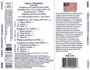 CD Virgil Thomson: Symphony On A Hymn Tune · Symphony No. 2 In C Major · Symphony No. 3 · Pilgrims And Pioneers 307724