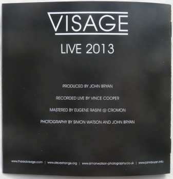 CD Visage: Live 2013 646263