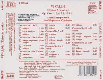 CD Antonio Vivaldi: L'Estro Armonico (Op.3, Nos. 1, 2, 4, 7, 8, 10 & 11) 640254