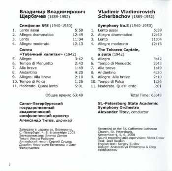 CD Vladimir Shcherbachov: Symphony No. 5, The Tobacco Captain 296744