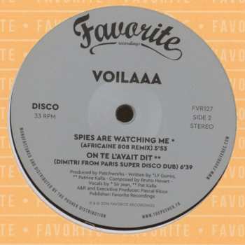 LP Voilaaa: On Te L’Avait Dit / Spies Are Watching Me (Remixes) 145401