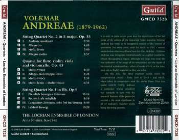 CD Volkmar Andreae: String Quartets Nos. 1 & 2 / Quartet For Flute & String Trio 616852