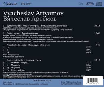 CD Vyacheslav Artyomov: The Way To Olympus; Gurian Hymn; Preludes To Sonnets; Concert Of The 13 341141